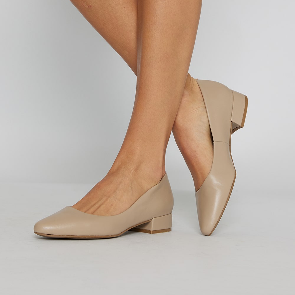 Janine Heel in Nude Leather