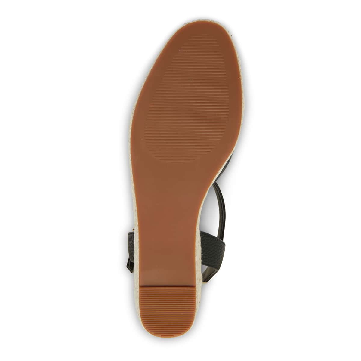 Santos Wedge in Black Fabric