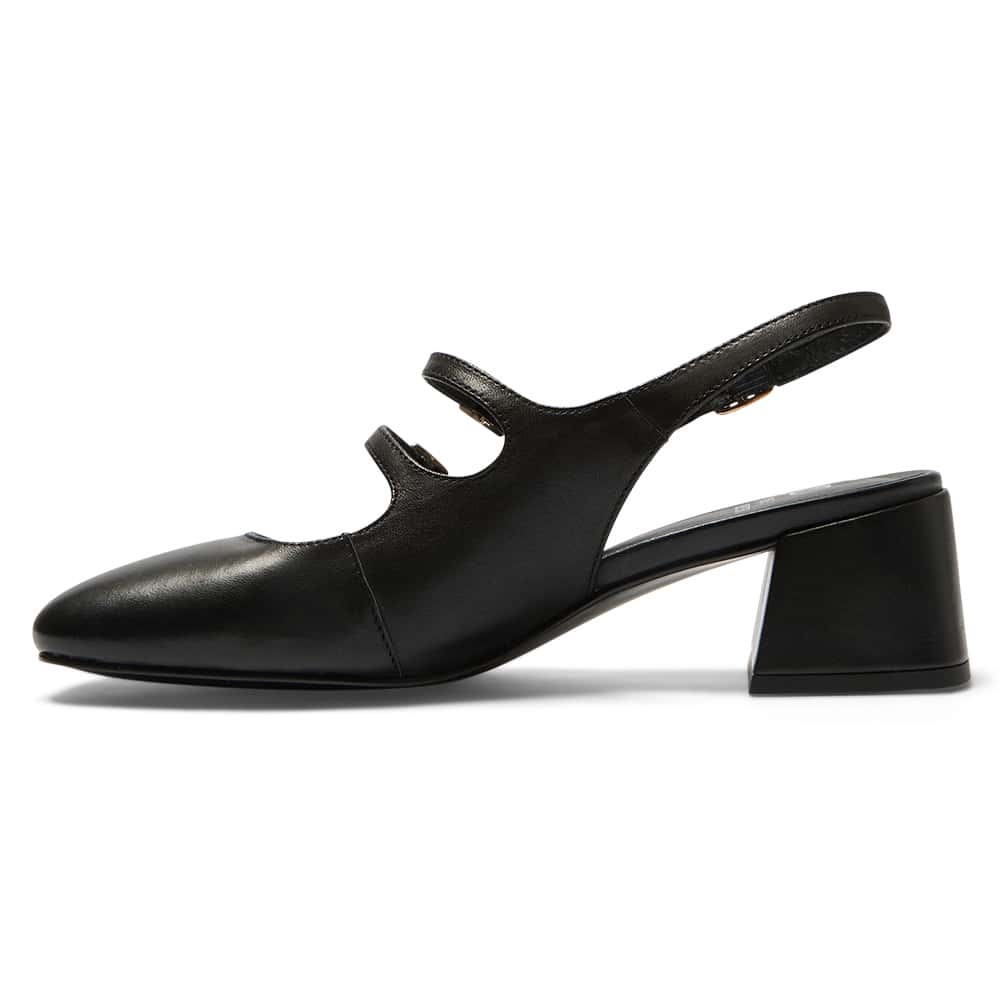 Louisa Heel in Black Leather
