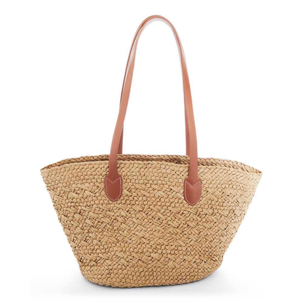 Munich Tote in Tan/neutral Raffia