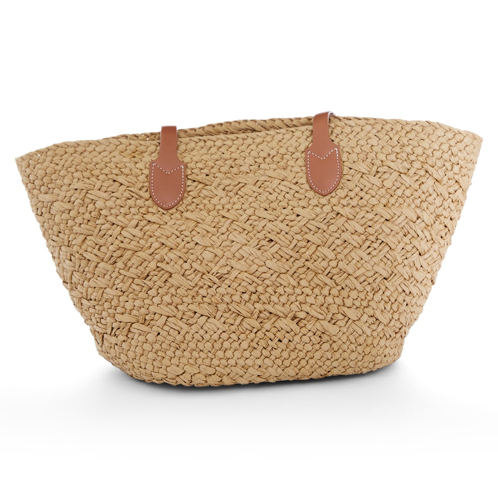 Munich Tote in Tan/neutral Raffia