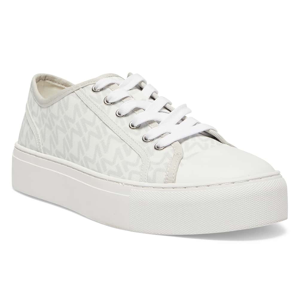 Jace Sneaker in White And Grey Leather