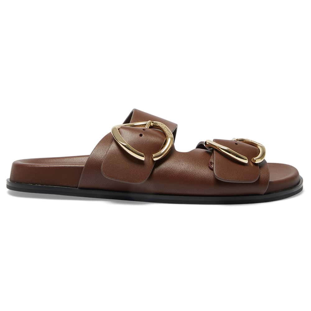 Tone Slide in Chocolate Glove Leather