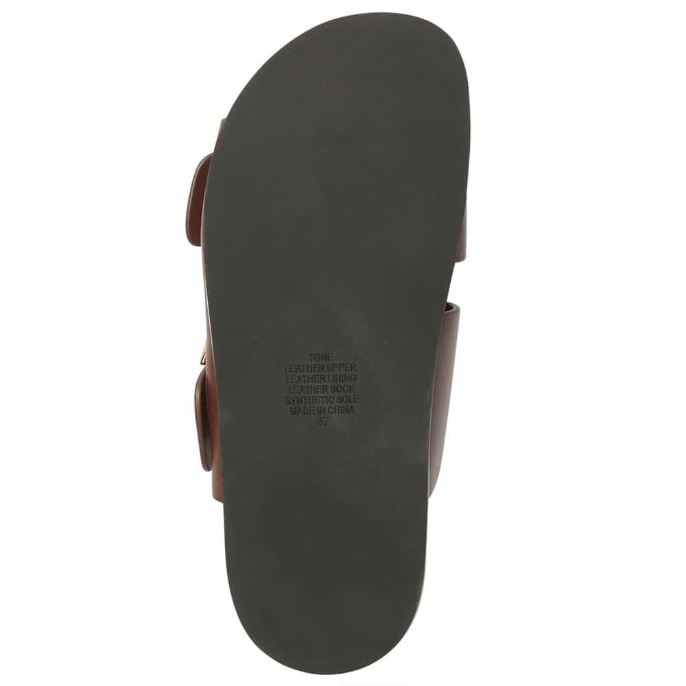 Tone Slide in Chocolate Glove Leather