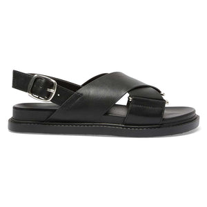 Ravella Fabian Sandal in Black Smooth