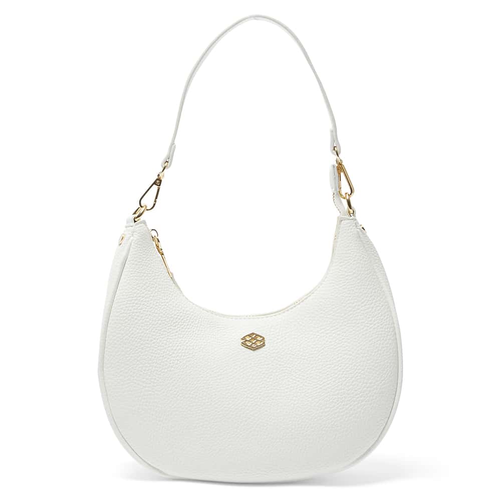 Julia Handbag in White Pebble
