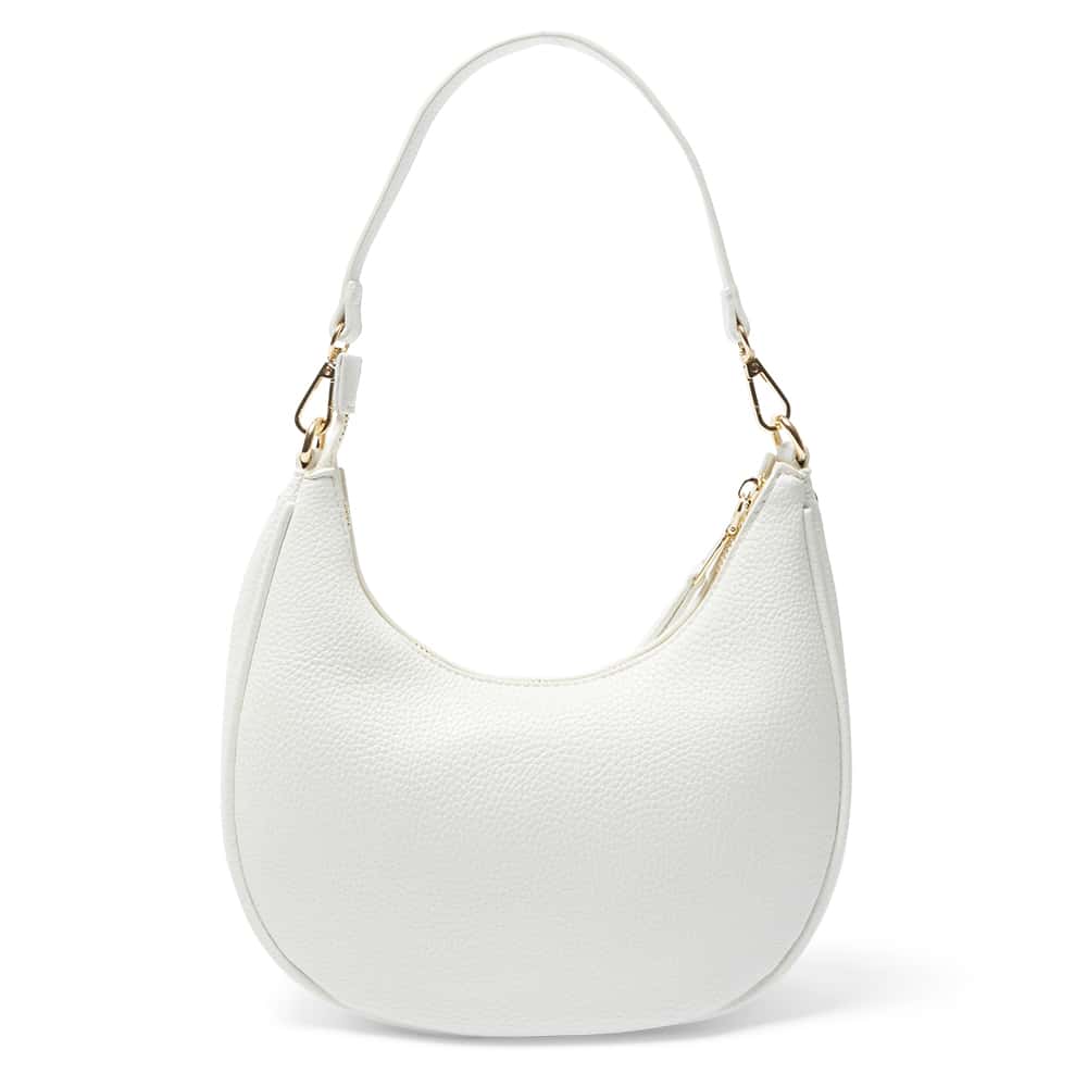 Julia Handbag in White Pebble