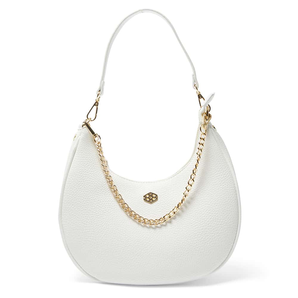 Julia Handbag in White Pebble