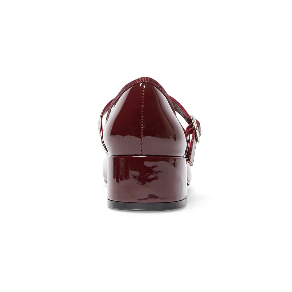 Juliet Heel in Cherry Patent
