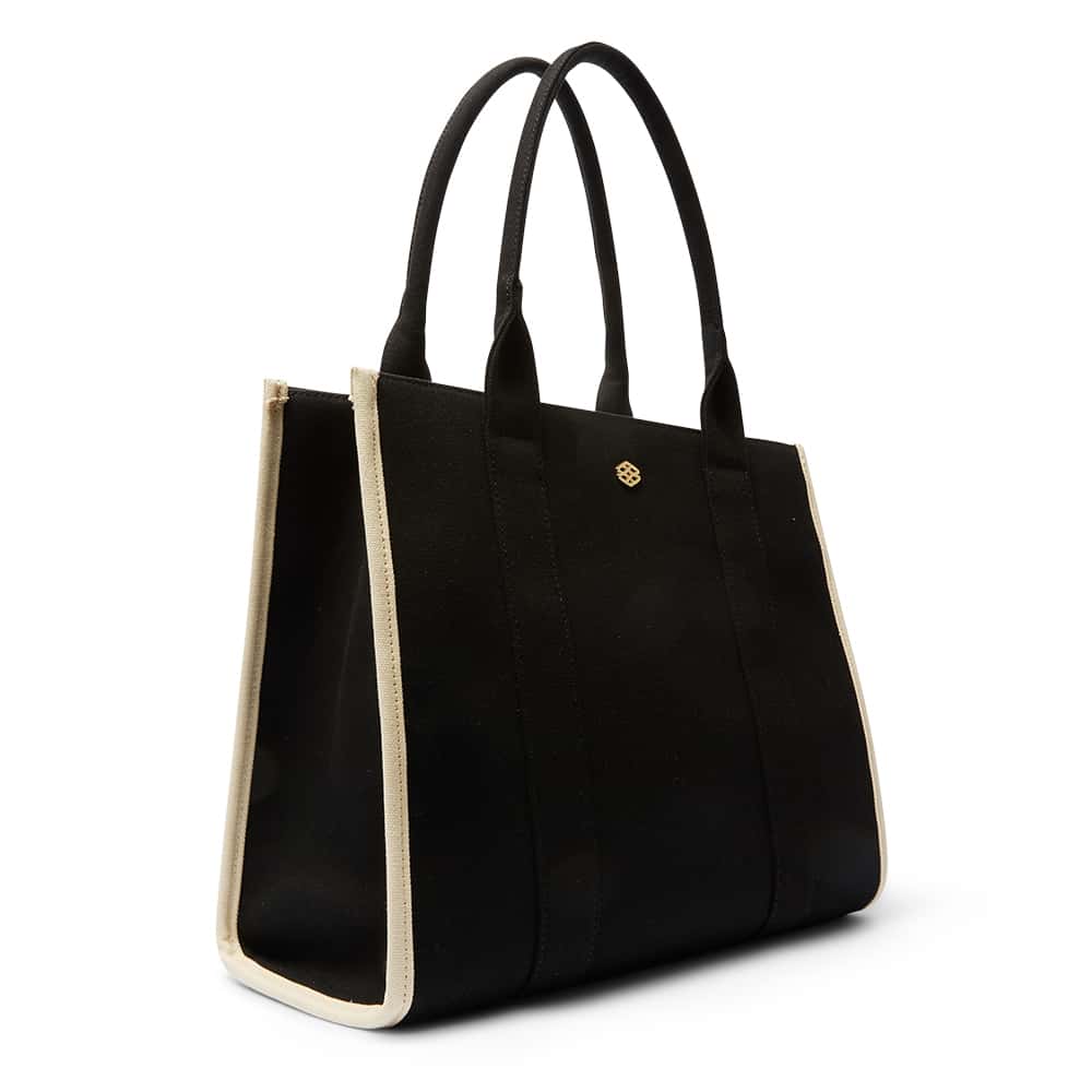 Tyra Tote in Black Canvas