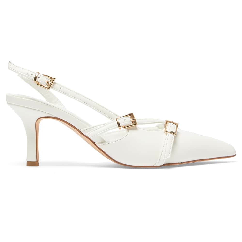 Veronica Heel in White Smooth