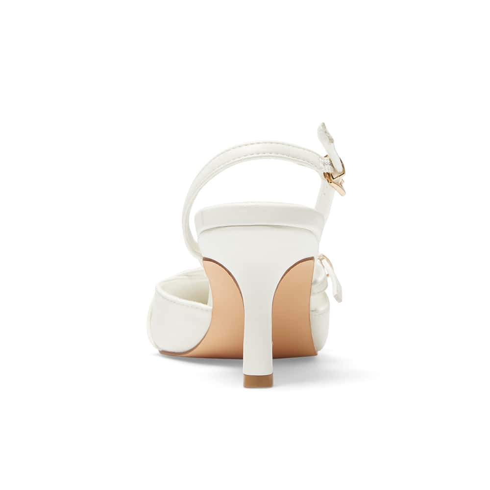 Veronica Heel in White Smooth