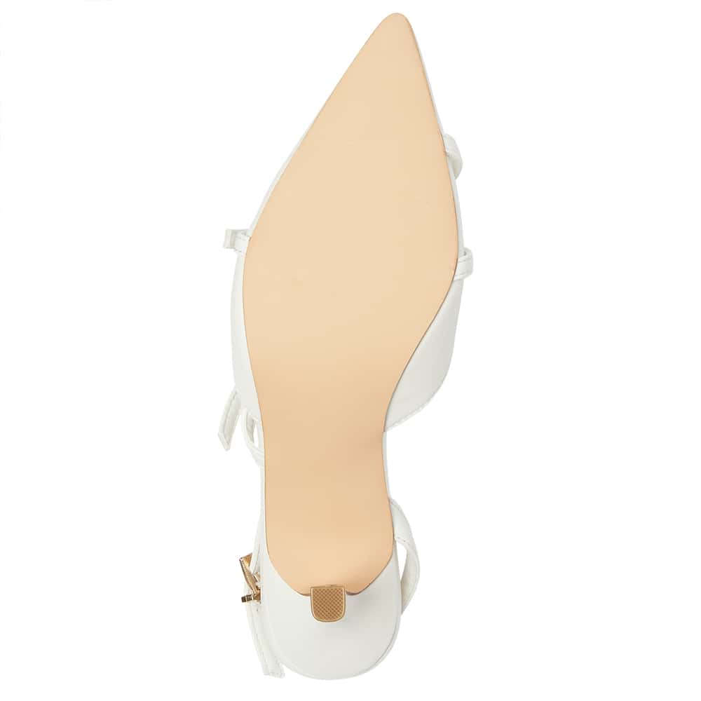 Veronica Heel in White Smooth