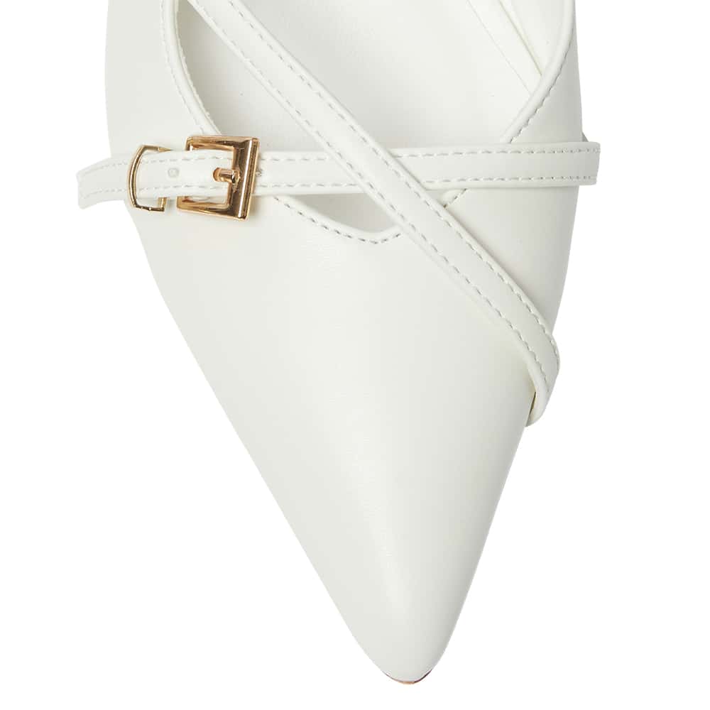 Veronica Heel in White Smooth