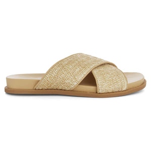Sandler Dayna Slide in Tan Raffia