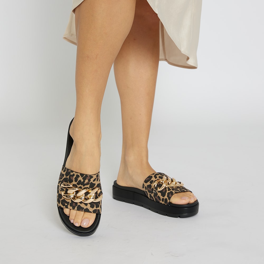 Fiona Slide in Animal Fabric
