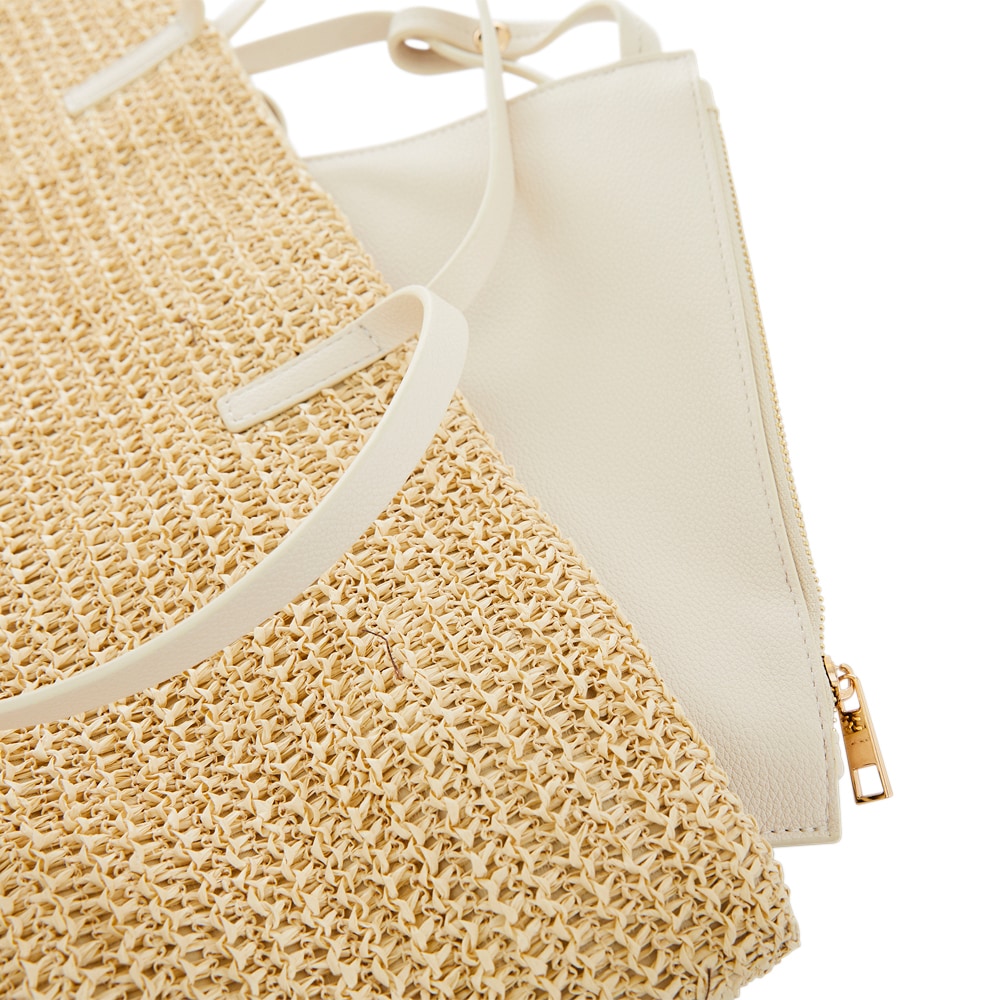 Maple Bag in Ivory/raffia