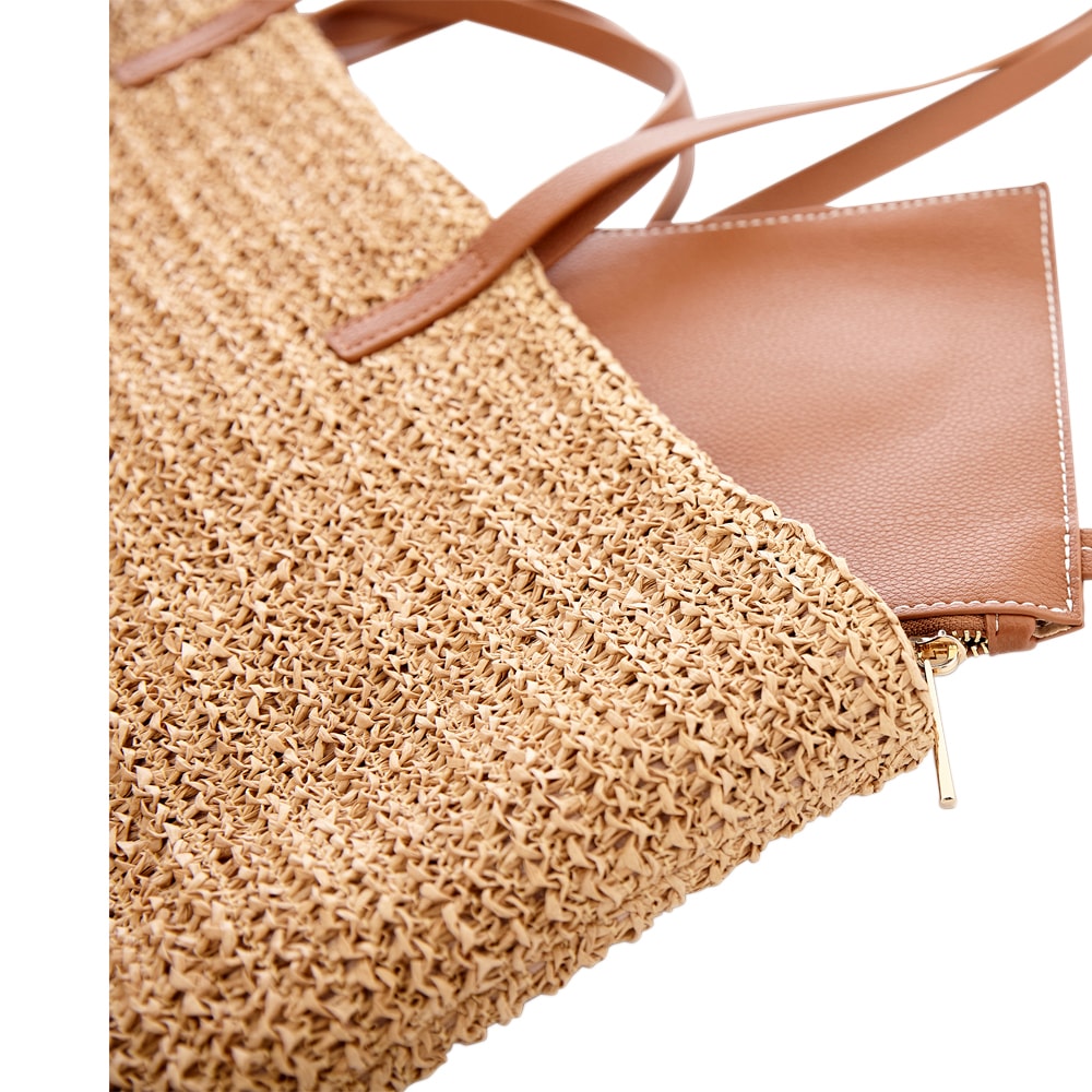 Maple Bag in Tan/raffia