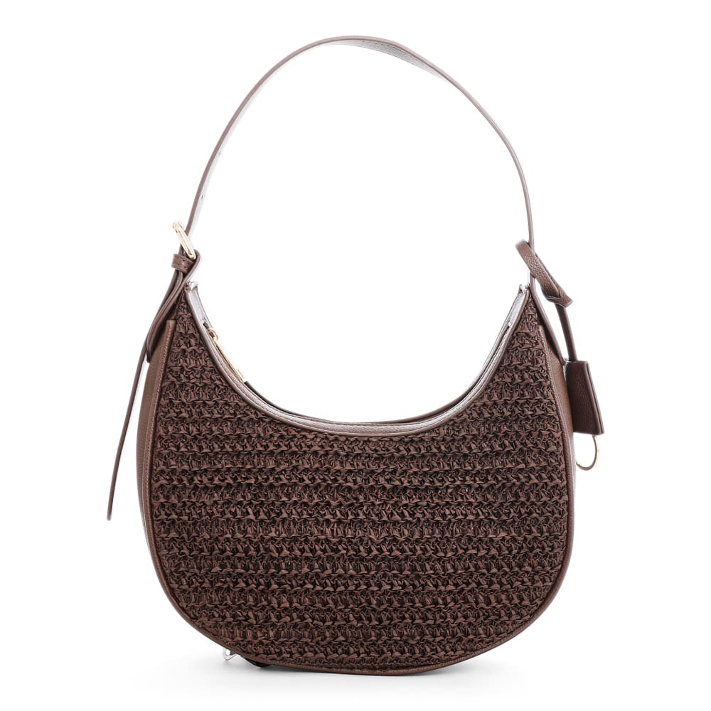 Monroe Bag in Chocolate/raffia