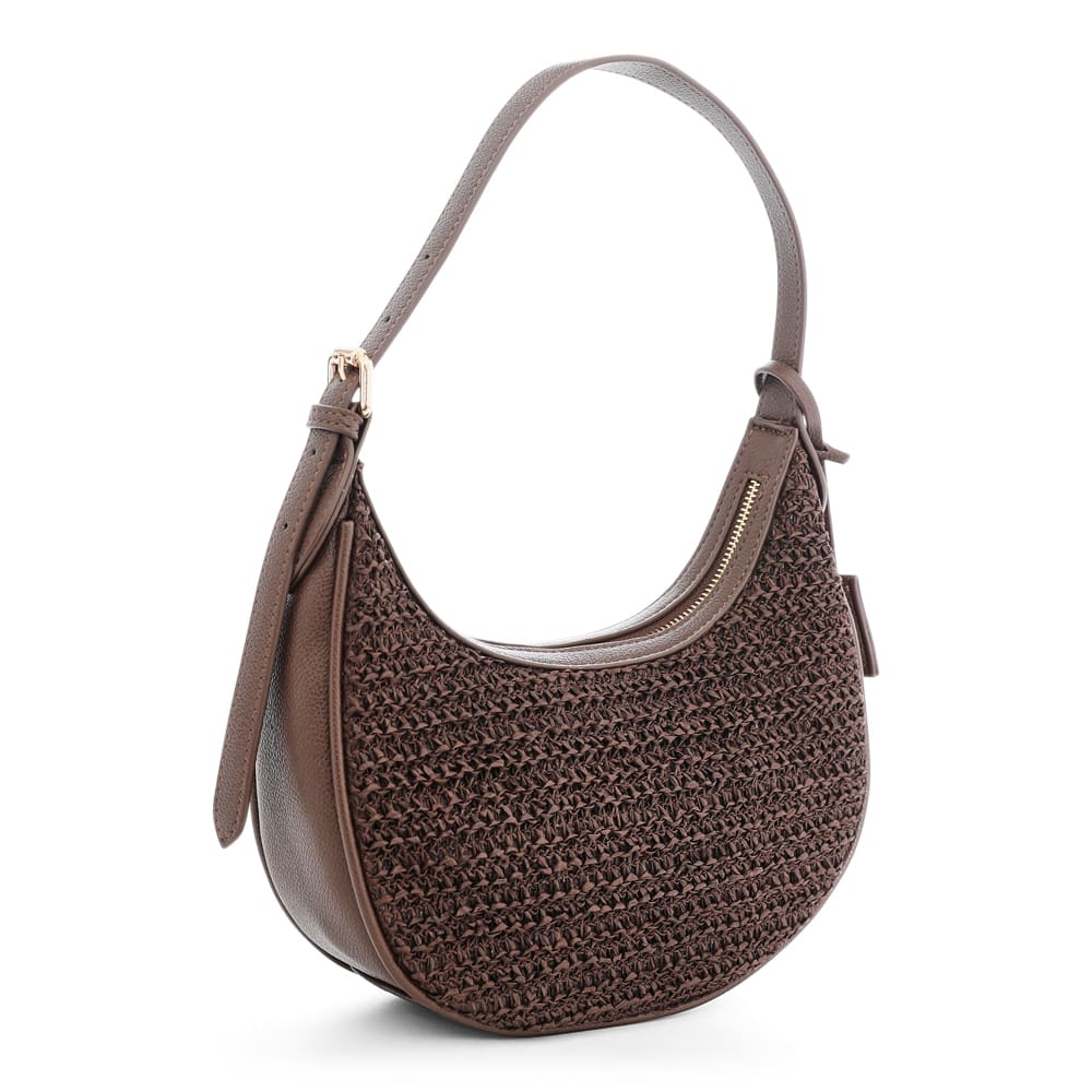 Monroe Bag in Chocolate/raffia