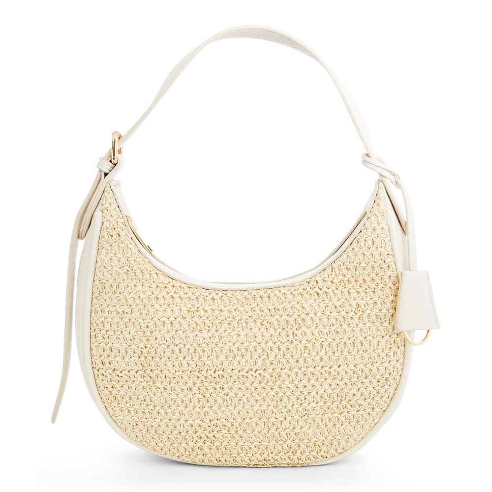 Monroe Bag in Ivory/raffia