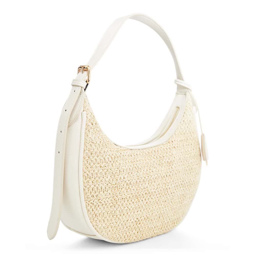 Monroe Bag in Ivory/raffia