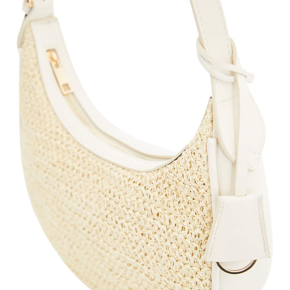 Monroe Bag in Ivory/raffia