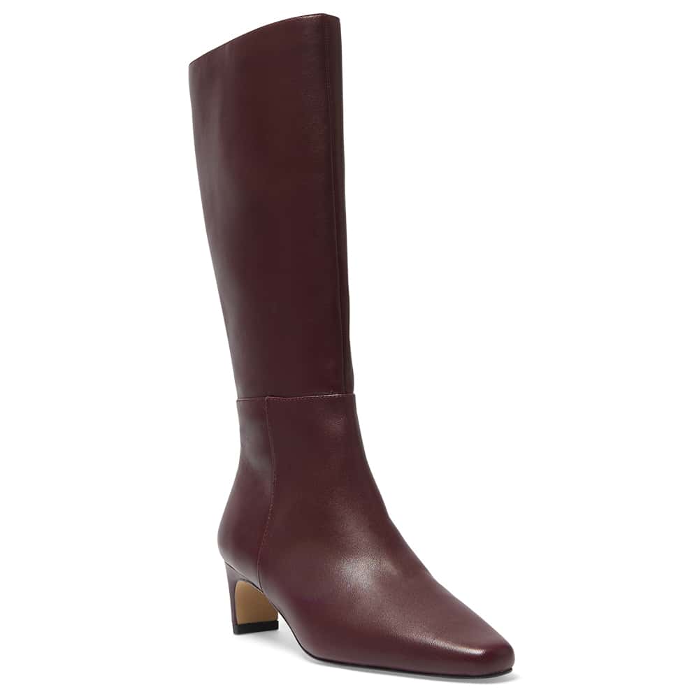 Salute Boot in Wine Glove Leather