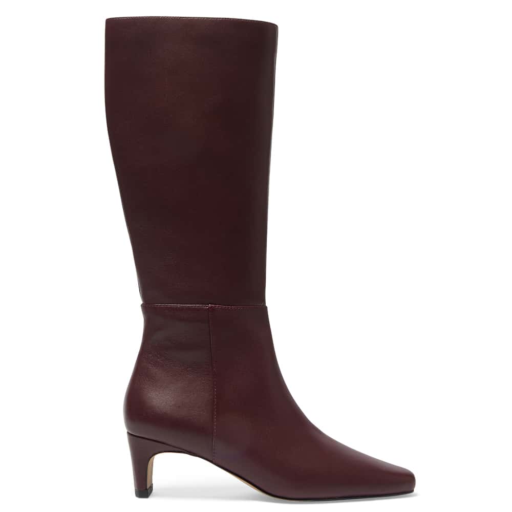 Salute Boot in Wine Glove Leather