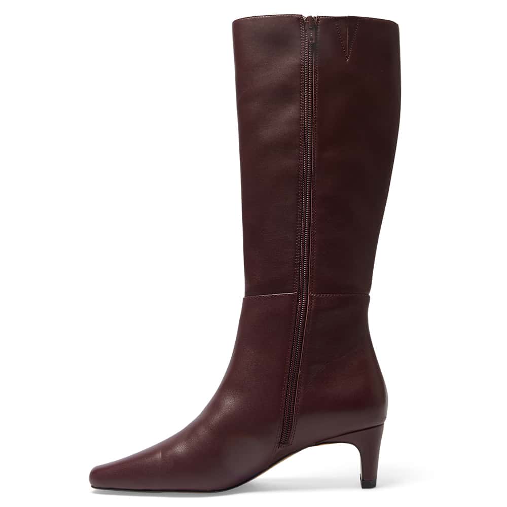 Salute Boot in Wine Glove Leather