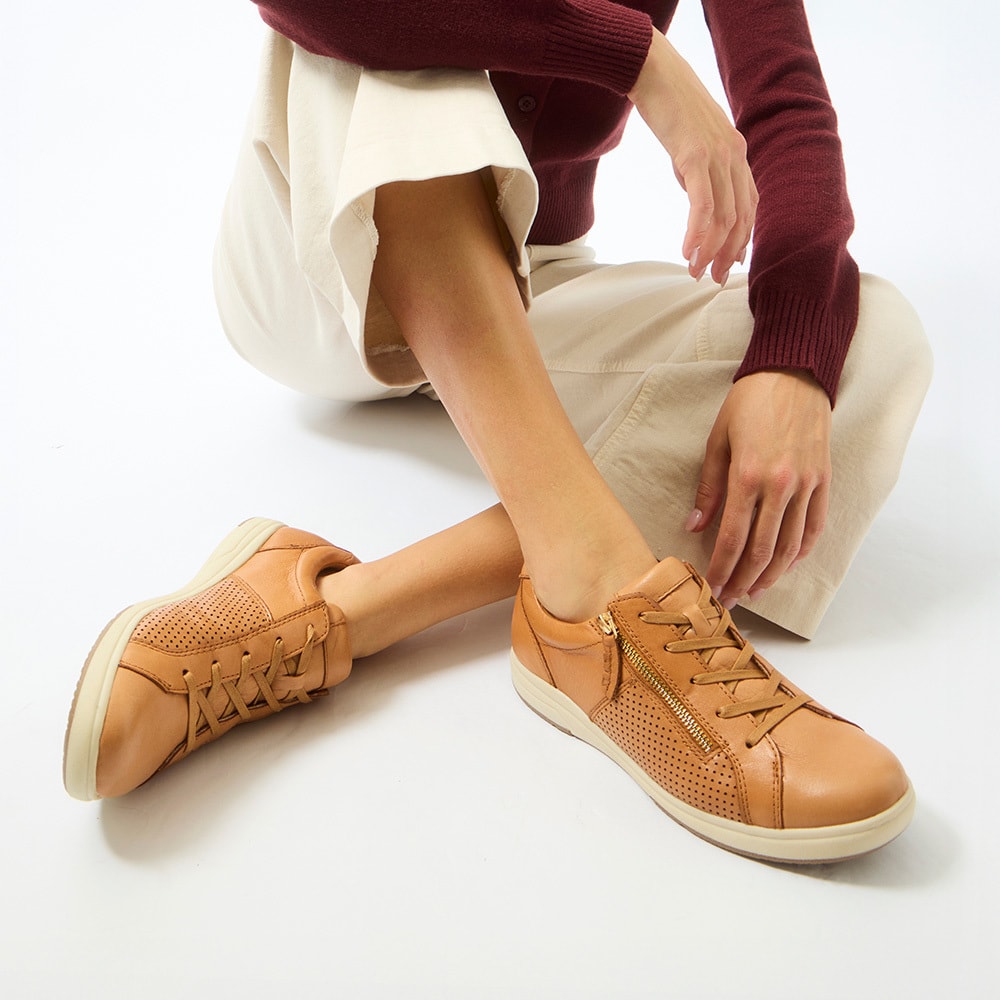 Normandy Sneaker in Tan Leather