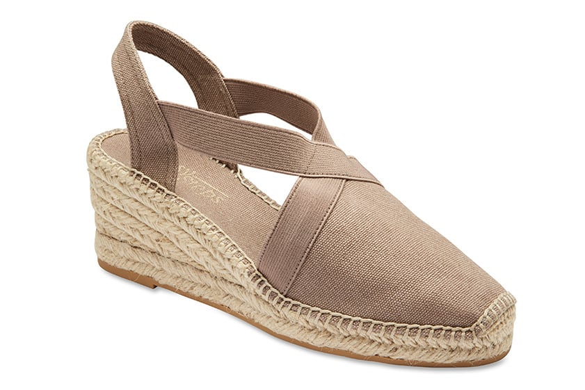 Elise Espadrille in Taupe Fabric