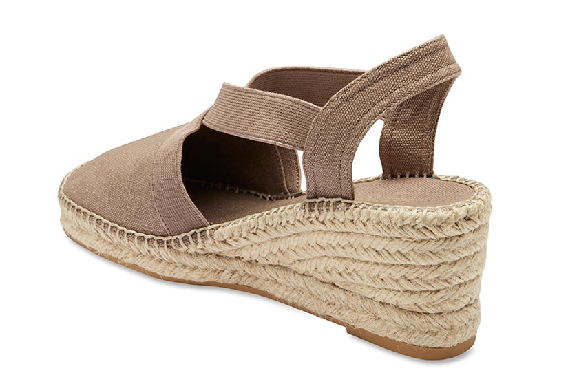 Elise Espadrille in Taupe Fabric