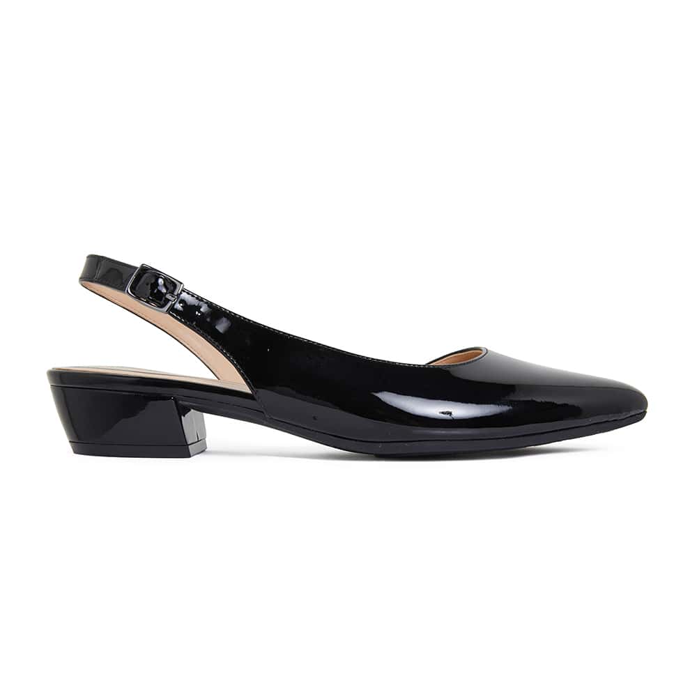 Ramsey Flat in Black Patent Easy Steps Shoe HQ