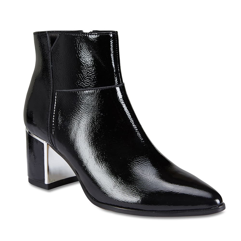 Jane Debster Mirage Boot in Black Patent