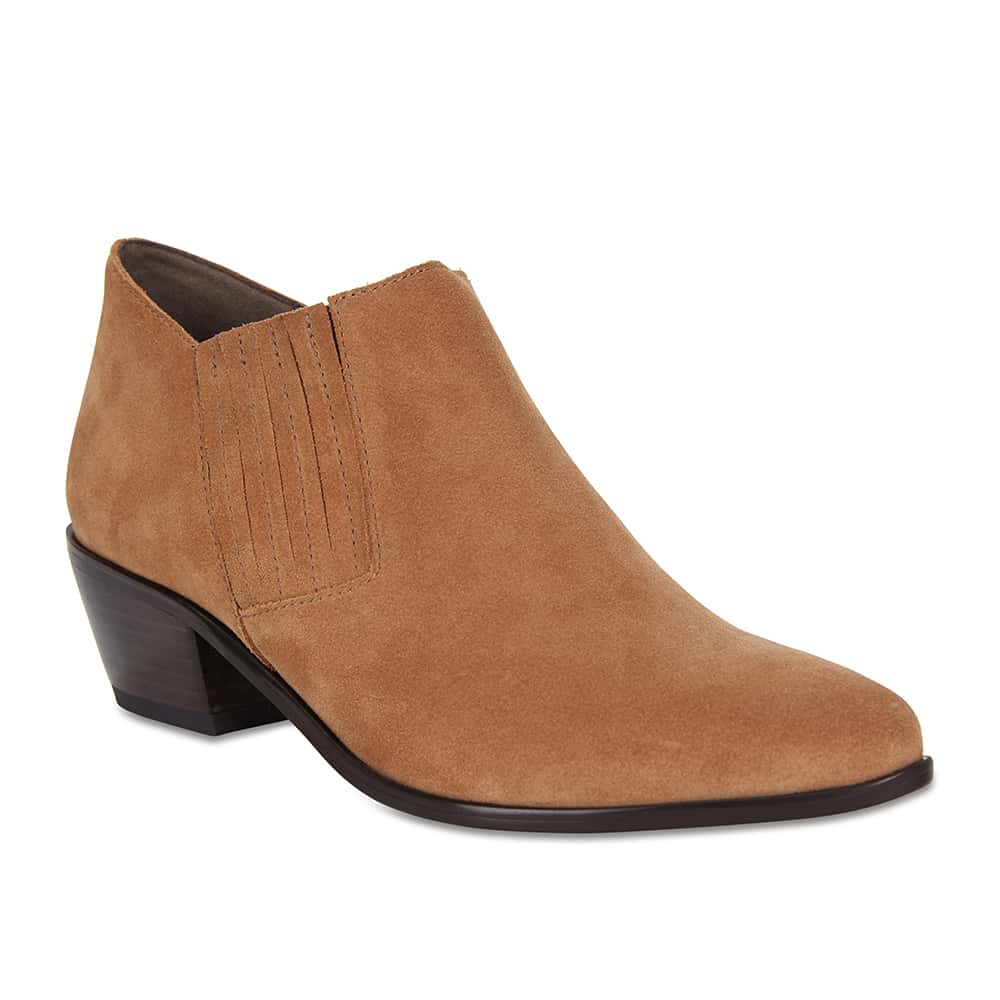 Jane Debster Society Boot in Tan Suede