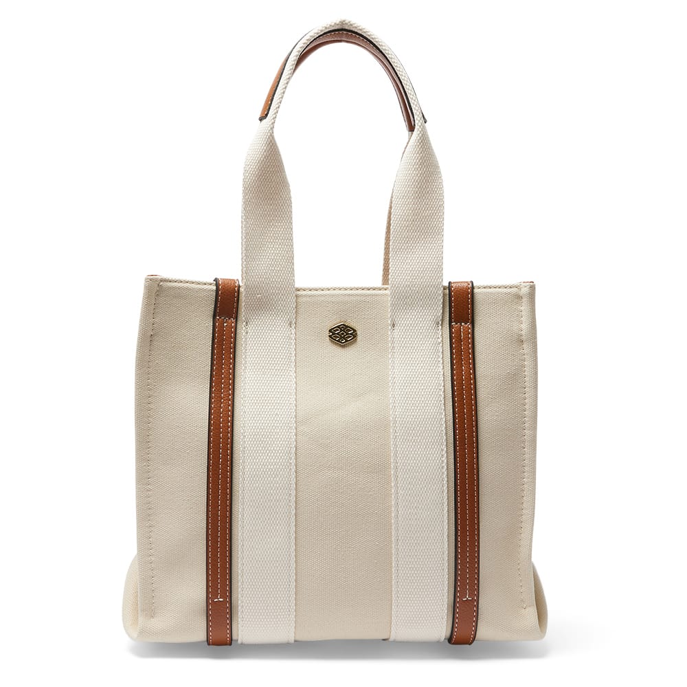 Sadie Handbag in Beige Canvas