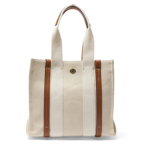 Sadie Handbag in Beige Canvas