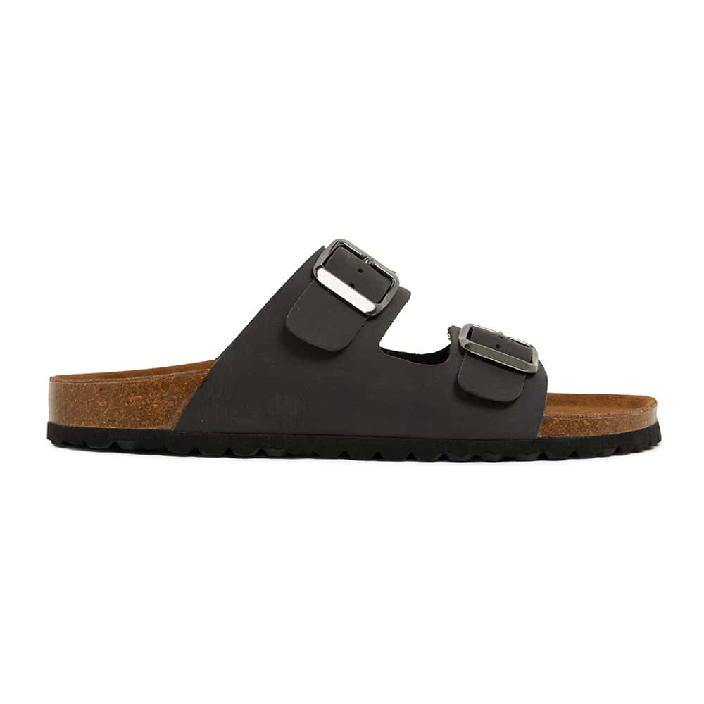 Florida Slide in Black Nubuck Sandler Shoe HQ