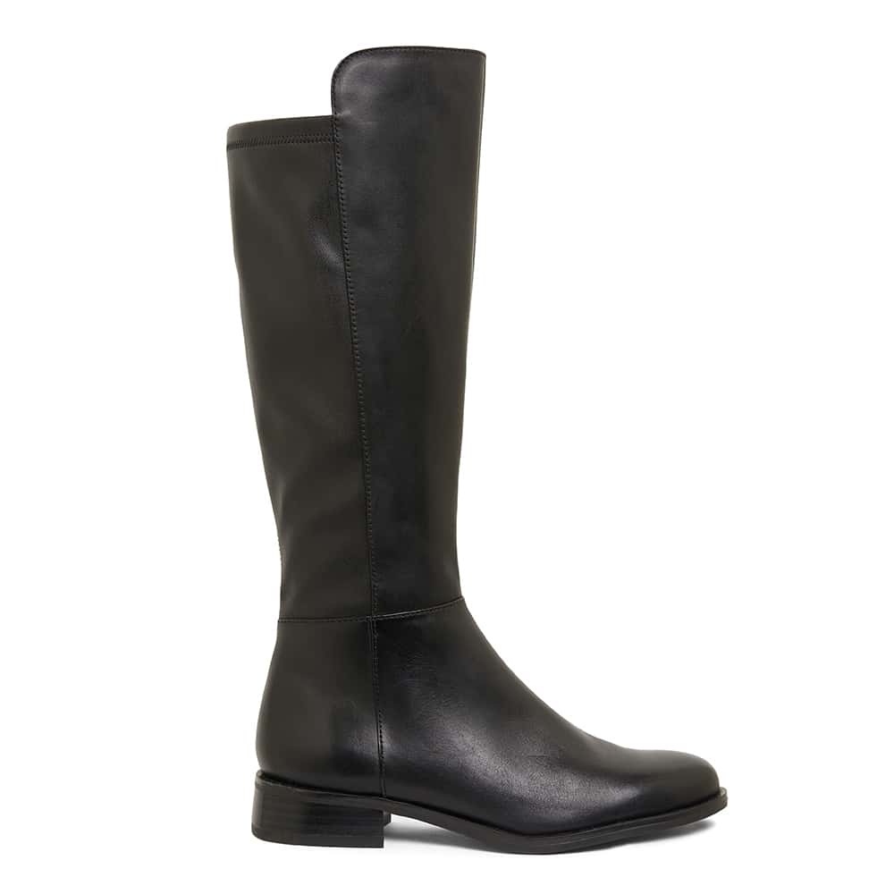 Jackpot Boot in Black Leather