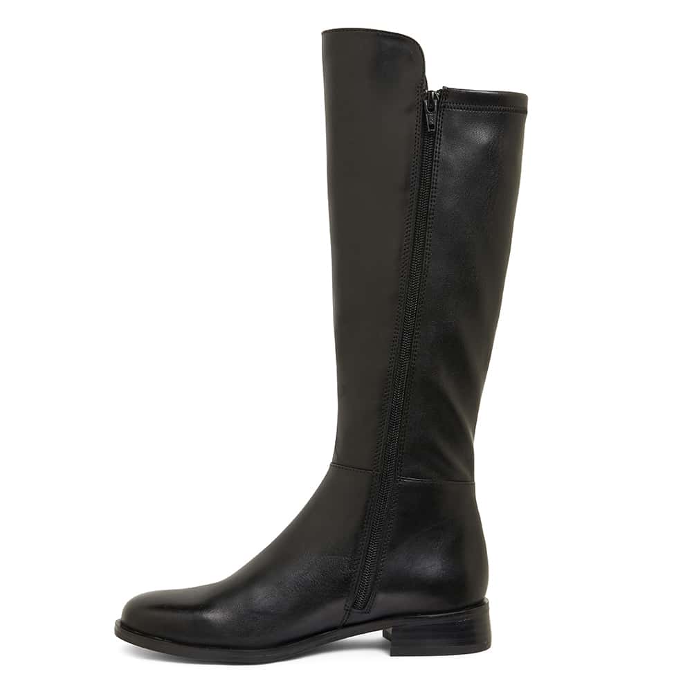 Jackpot Boot in Black Leather