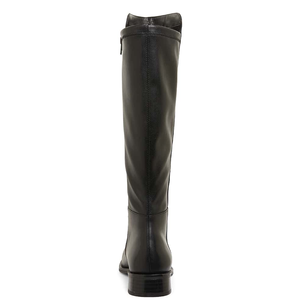 Jackpot Boot in Black Leather