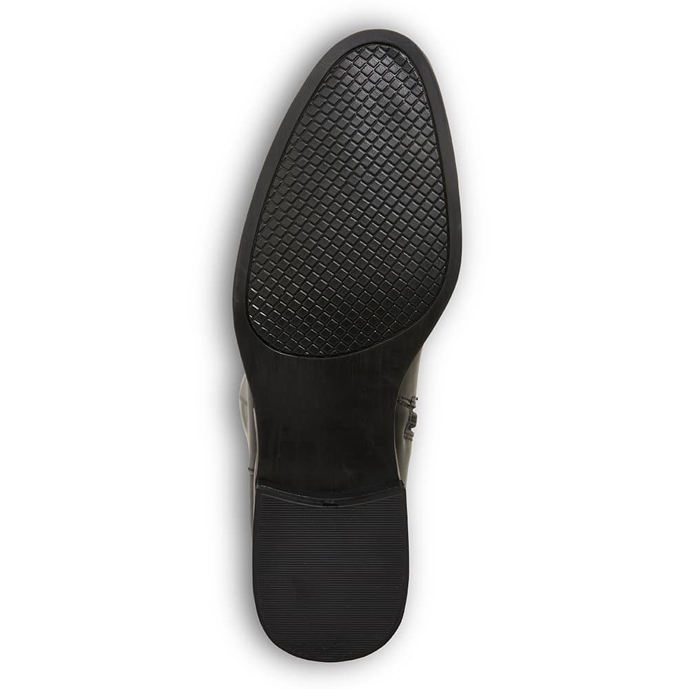 Jackpot Boot in Black Leather