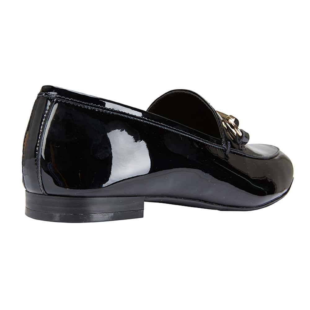 Tabloid Loafer in Black Patent