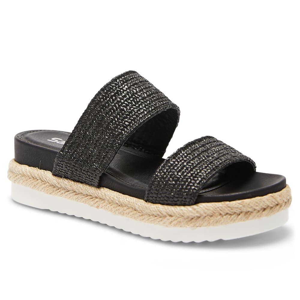 Winona Slide in Black Weave