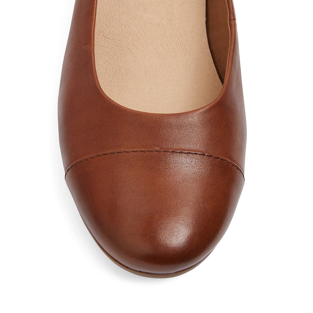 Acton Heel in Cognac Leather