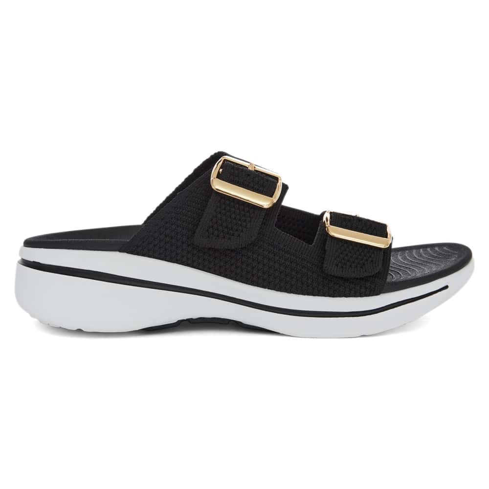 Adena Slide in Black Weave