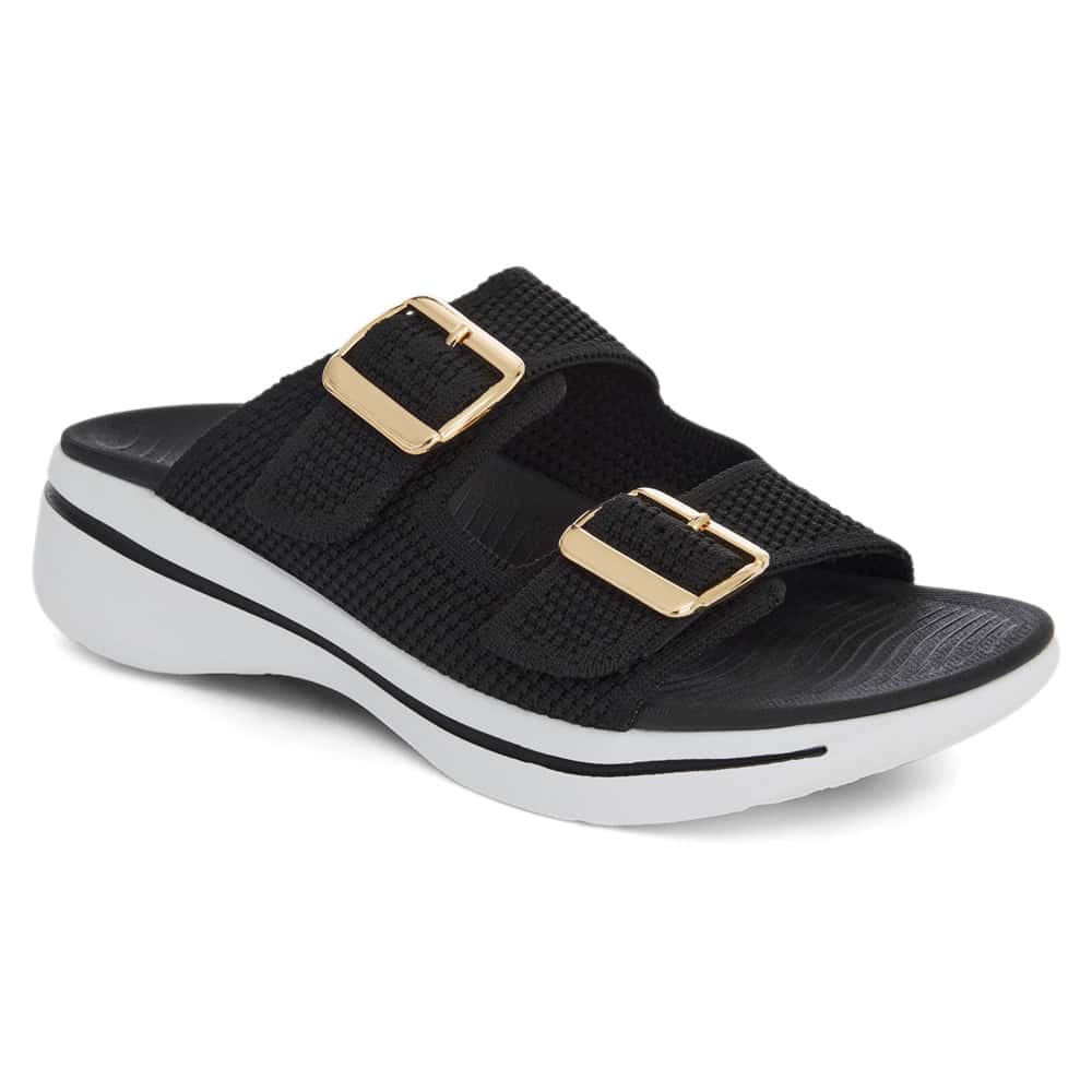 Adena Slide in Black Weave