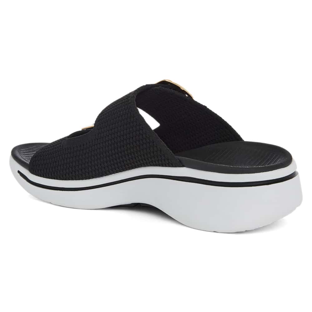 Adena Slide in Black Weave