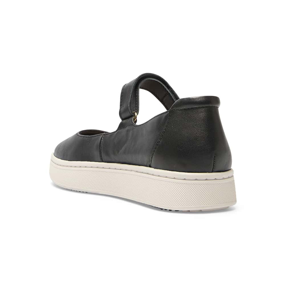 Albany Ballet Flat in Black Leather